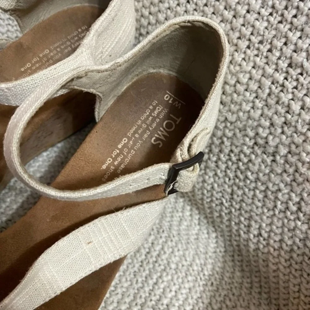 Tom’s Espadrille Heeled Sandals, Size‎ 10